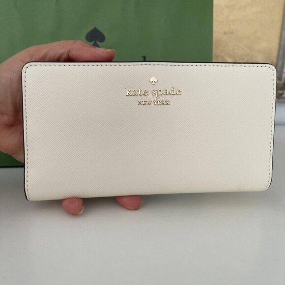 kate spade | Bags | Nwt Kate Spade Leather Madison Large Slim Bifold ...
